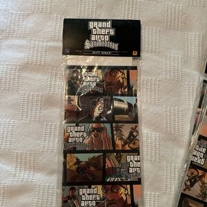 6 Grand Theft Auto San Andreas Gift Wrap Packs